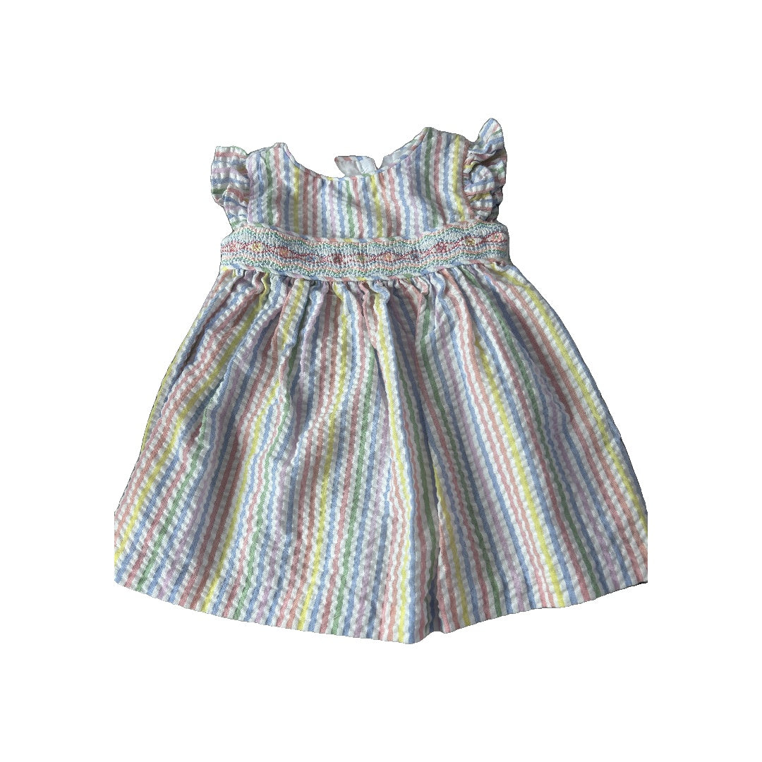 Girls pink | Blue | Yellow | stripped Dress Size: 3-6 months pink | Blue | Yellow | stripped