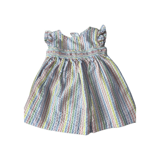 Girls pink | Blue | Yellow | stripped Dress Size: 3-6 months pink | Blue | Yellow | stripped