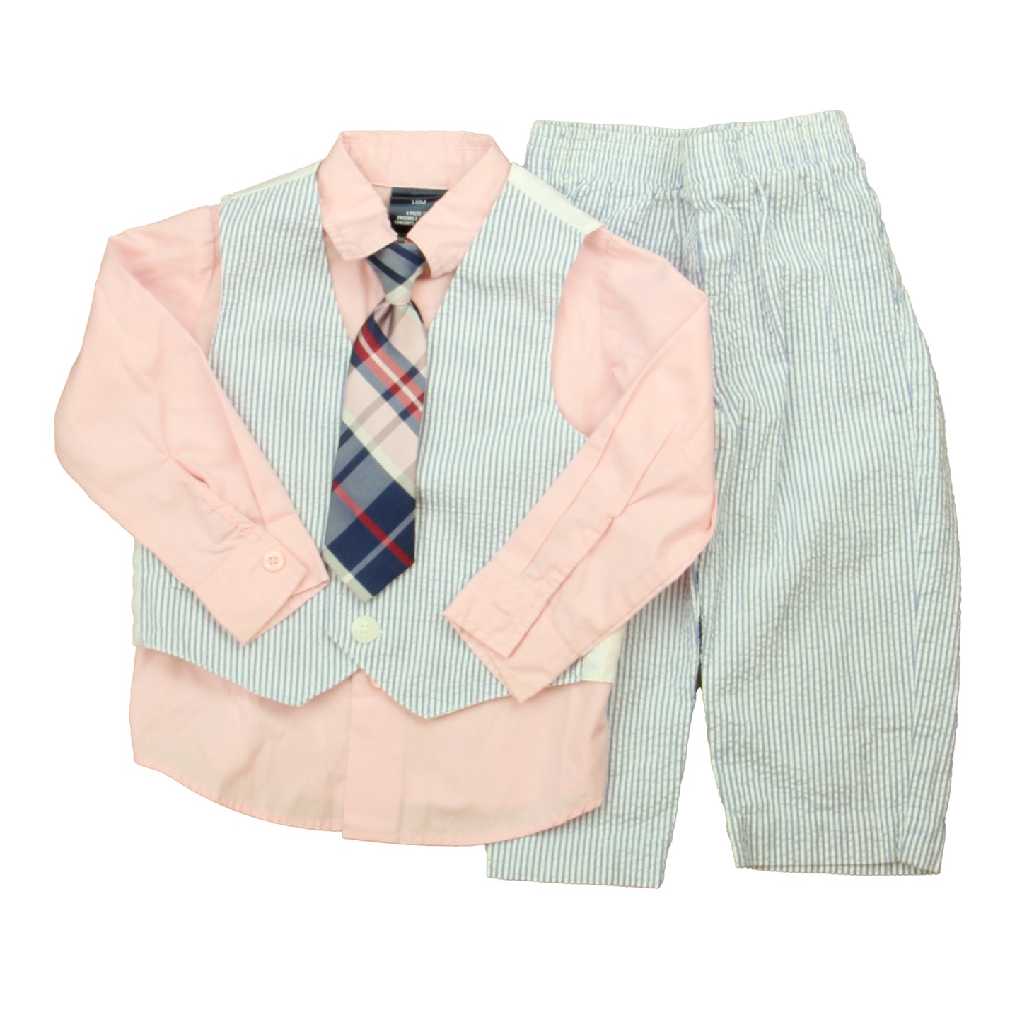 Nautica Boys Pink | Blue Special Occasion Outfit Size: 18 Months Pink | Blue