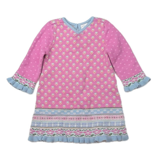Hanna Andersson Girls Pink | Blue Sweater Dress Size: 18-24 Months Pink | Blue