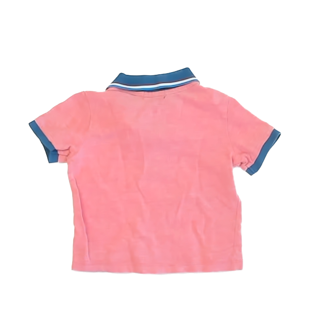 Kidpik Boys Pink | Blue Polo Shirt Size: 2T Pink | Blue