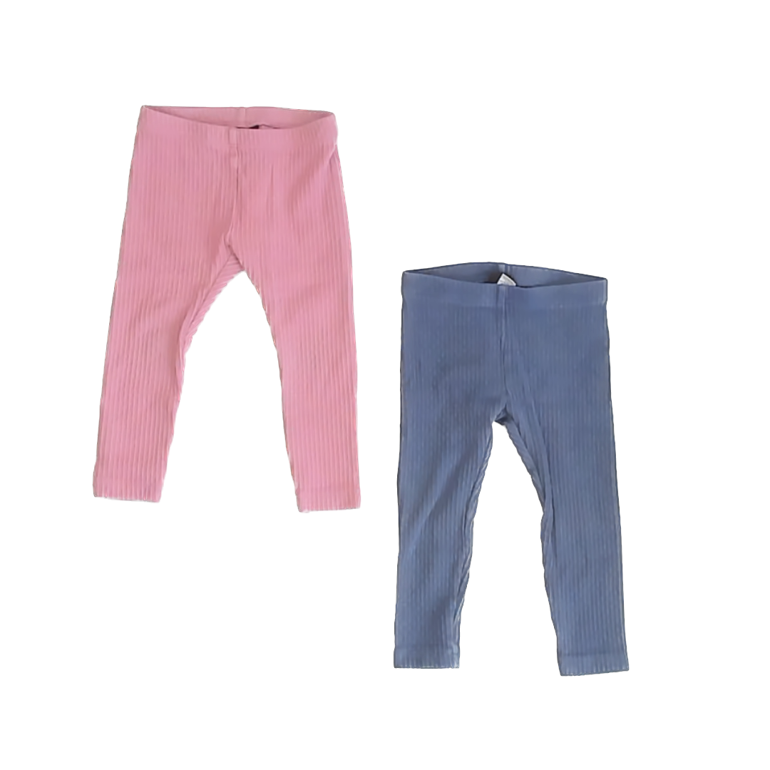 Tea Collection Girls Pink | Blue Leggings Size: 12-18 Months Pink | Blue