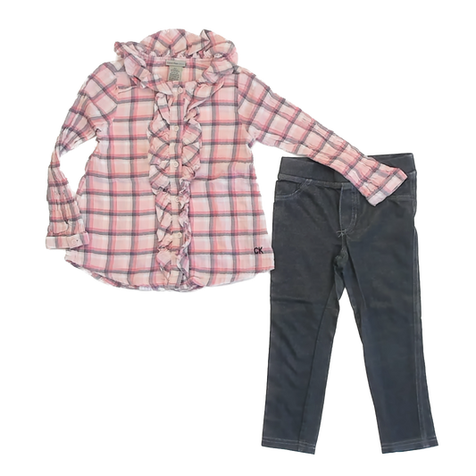Calvin Klein Jeans Girls Pink | Blue Apparel Sets Size: 4T Pink | Blue