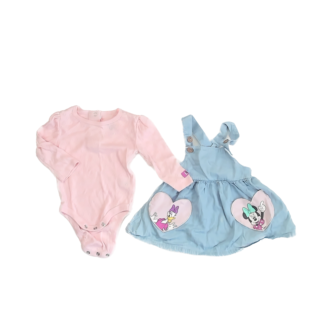 Disney Girls Pink | Blue Apparel Sets Size: 12 Months Pink | Blue