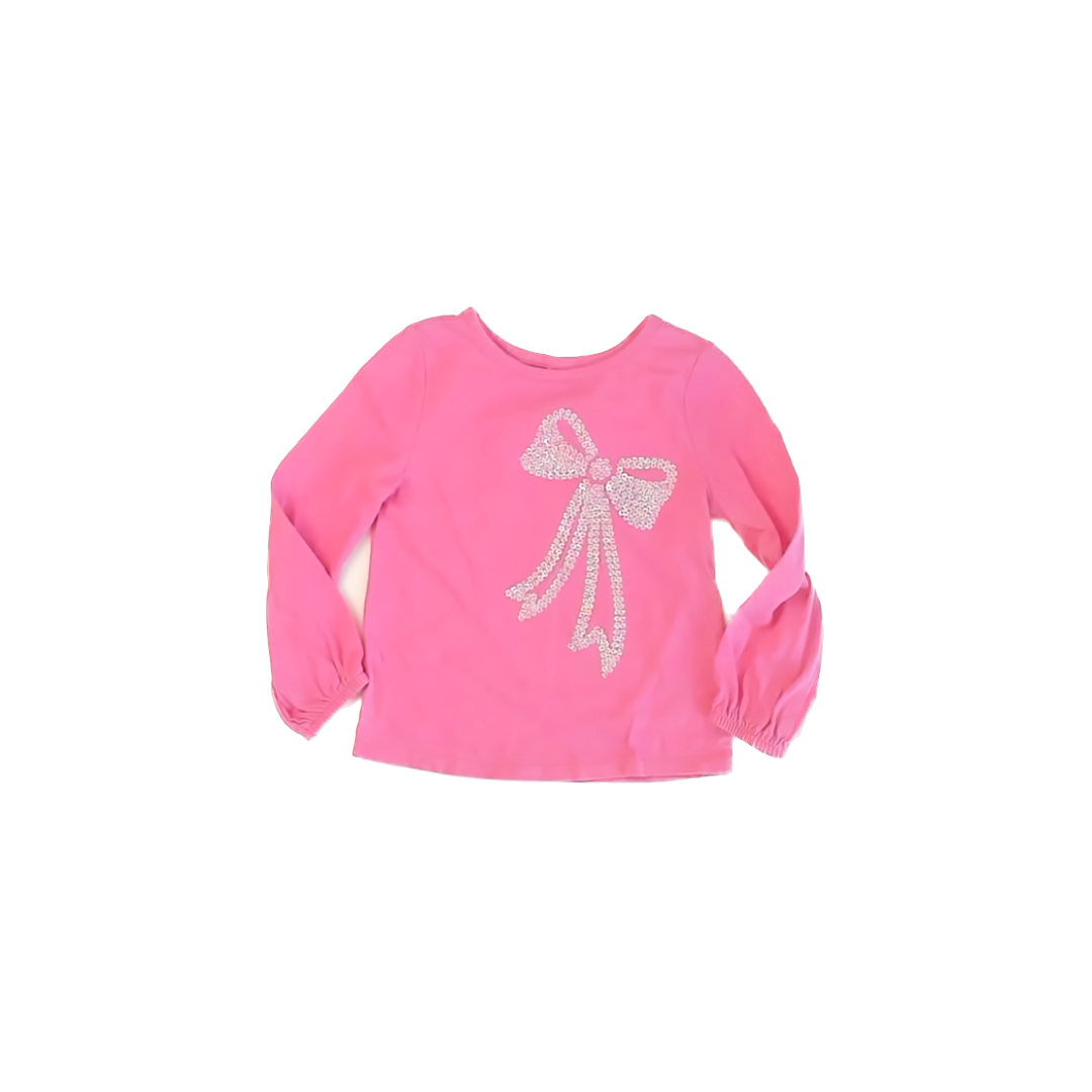 Garanimals Girls Pink Bow Long Sleeve T-Shirt Size: 3T Pink Bow