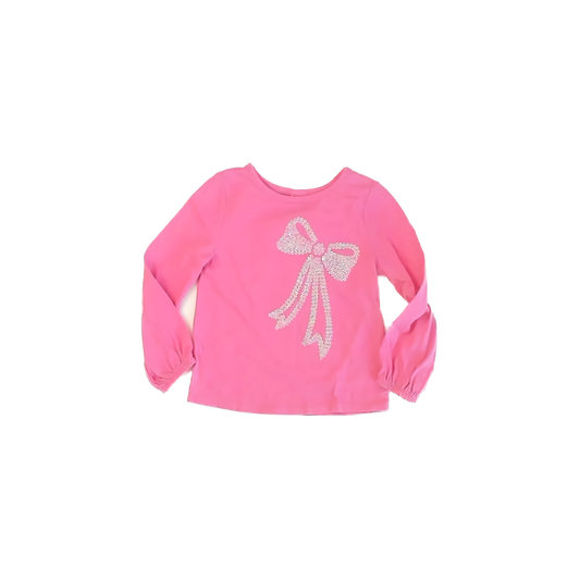 Garanimals Girls Pink Bow Long Sleeve T-Shirt Size: 3T Pink Bow
