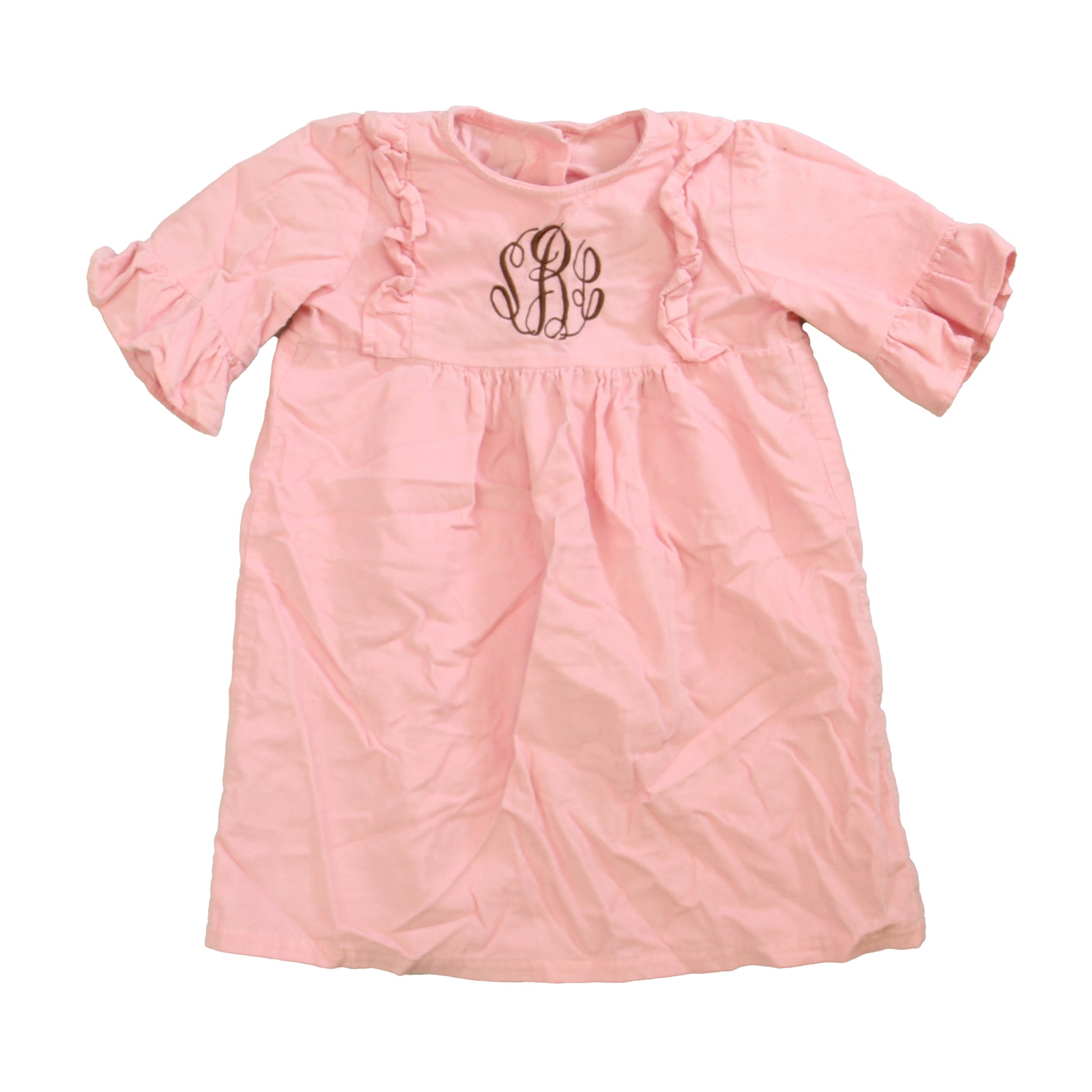 Southern Sunshine Kids Girls Pink | Brown | "B" Dress Size: 3T Pink | Brown | "B"