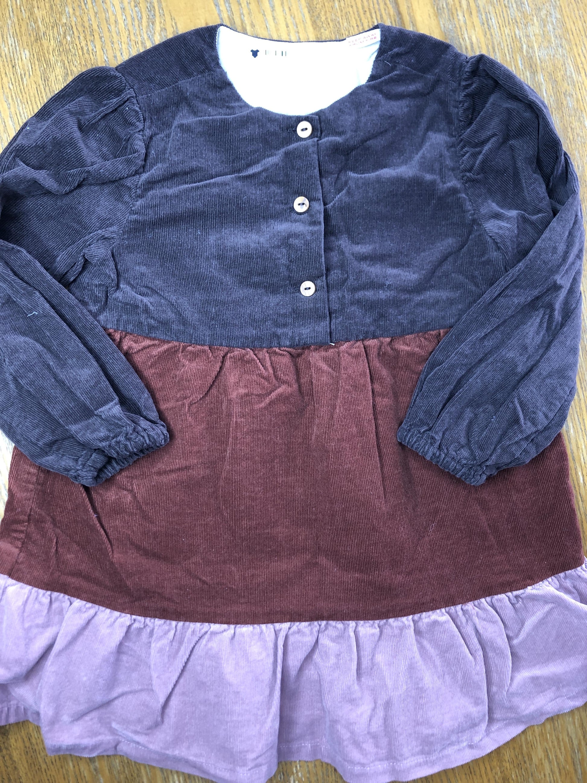 Zara Girls pink | Brown Dress Size: 3T pink | Brown