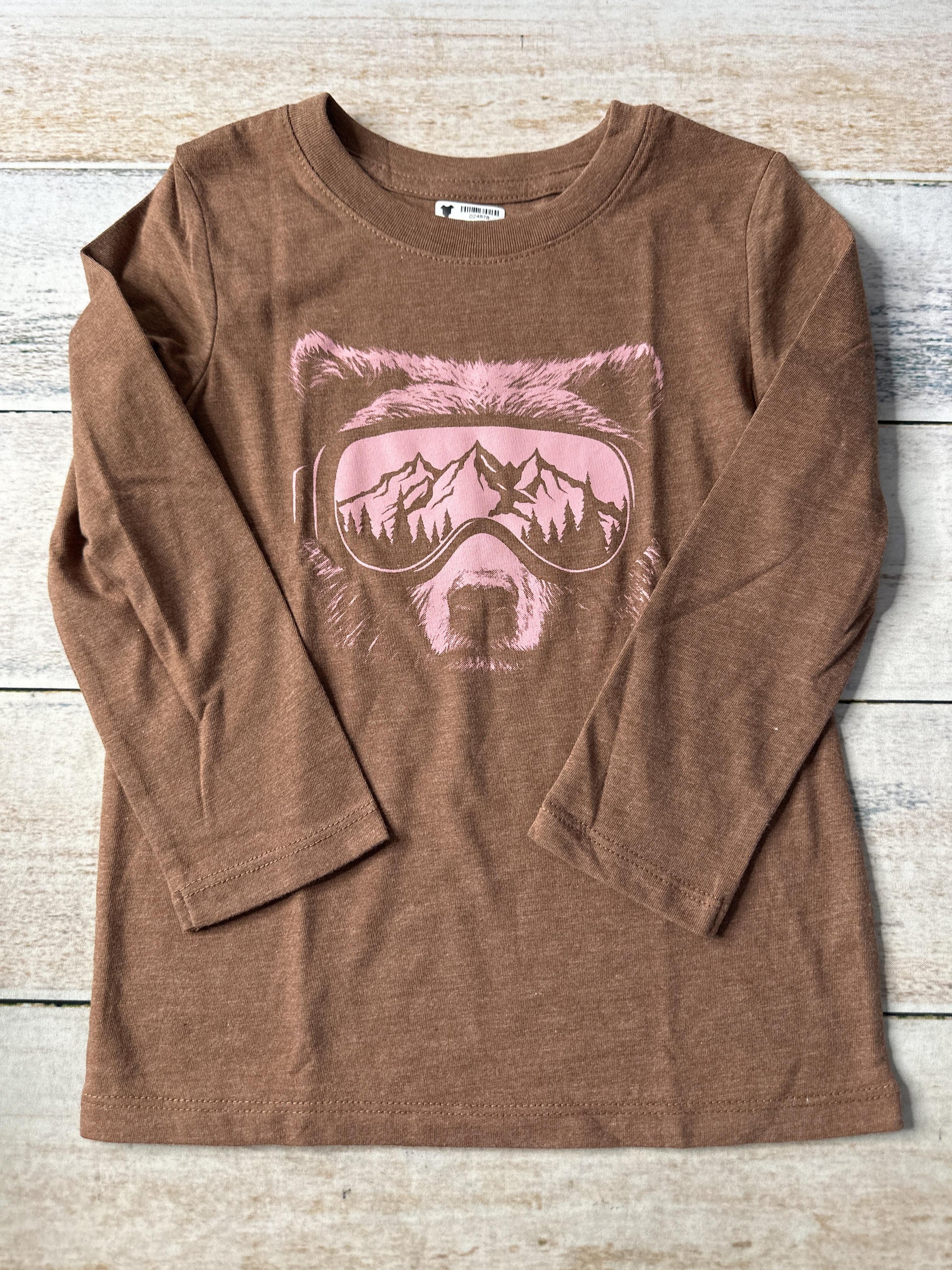 Cat & Jack Unisex pink | Brown Long Sleeve T-Shirt Size: 3T pink | Brown