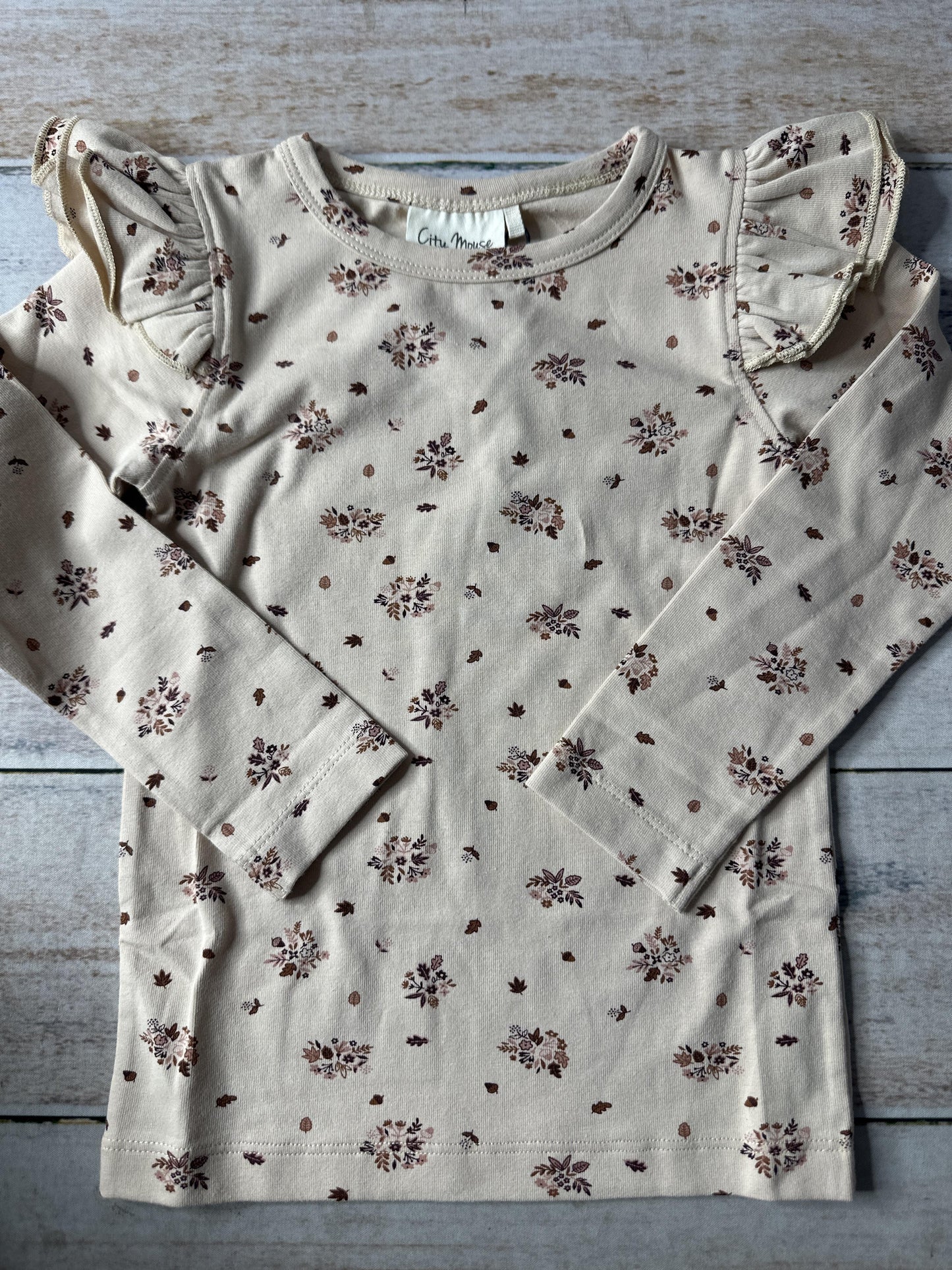 City Mouse Girls pink | Brown Long Sleeve T-Shirt Size: 2T pink | Brown