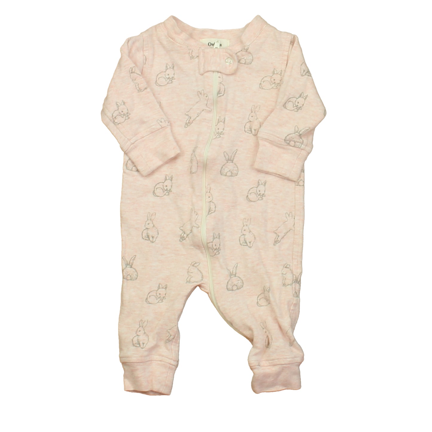 Owlivia Girls Pink Bunnies 1-piece Non-footed Pajamas Size: 0-3 Months Pink Bunnies