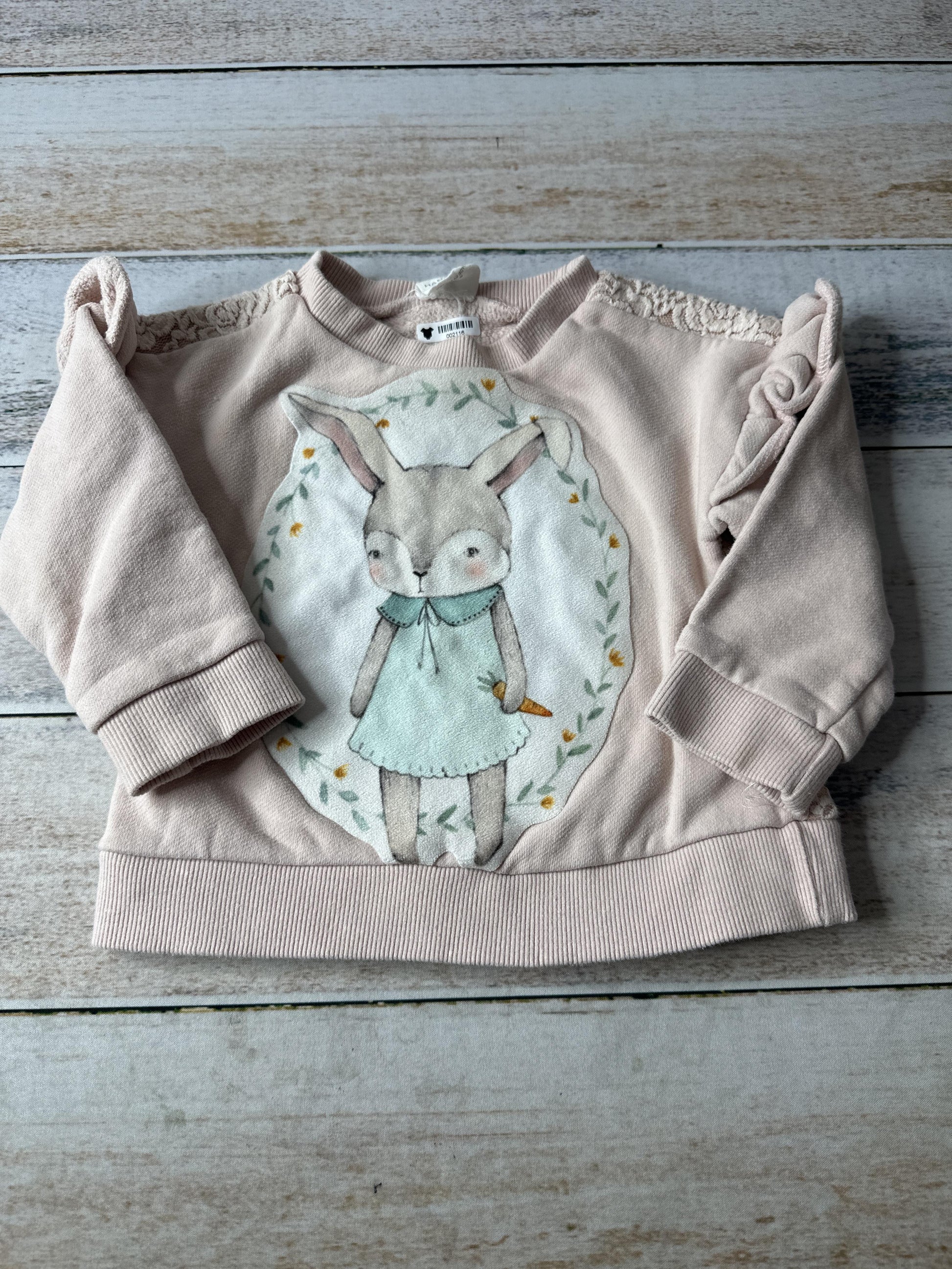 Hanacoco Girls pink | Bunnies Sweater Size: 5 pink | Bunnies