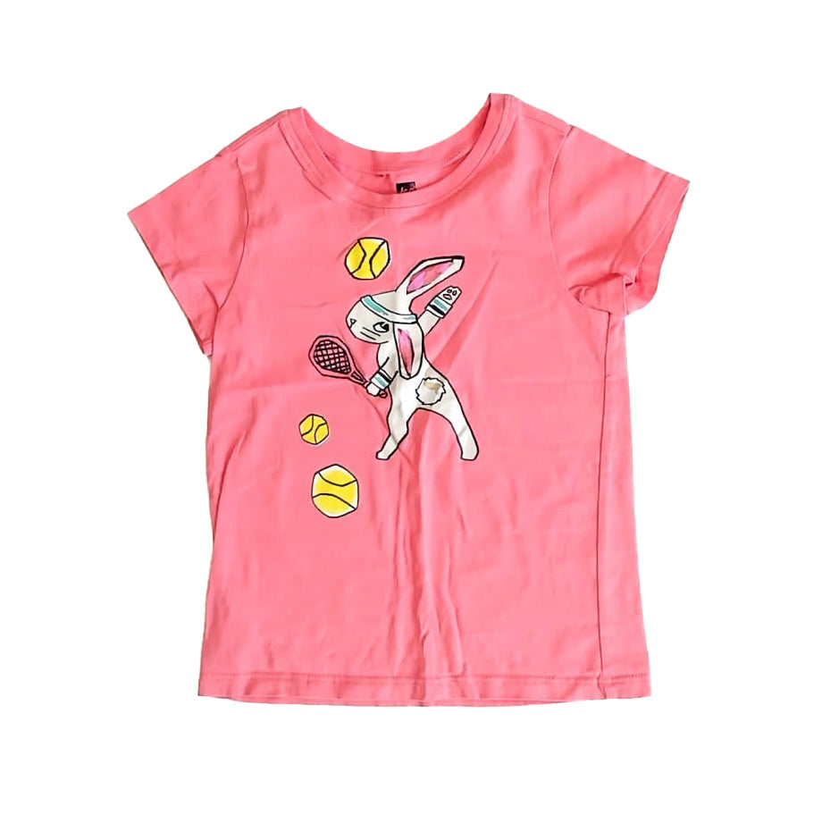 Tea Collection Girls Pink Bunny T-Shirt Size: 4T Pink Bunny