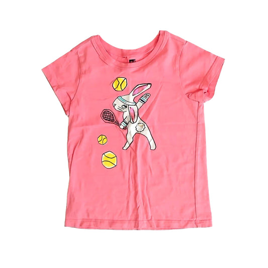Tea Collection Girls Pink Bunny T-Shirt Size: 4T Pink Bunny