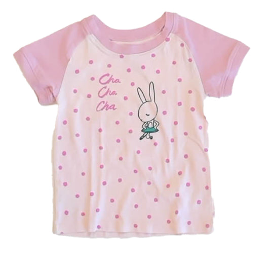 Tea Collection Girls Pink Bunny T-Shirt Size: 3T Pink Bunny