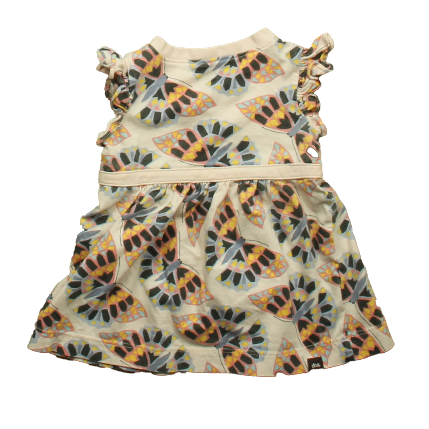 Tea Collection Girls Pink Butterflies Dress Size: 9-12 Months Pink Butterflies