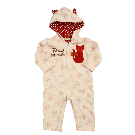 Neo Factory Girls Pink | Cat Long Sleeve Outfit Size: 9-12 Months (80) Pink | Cat
