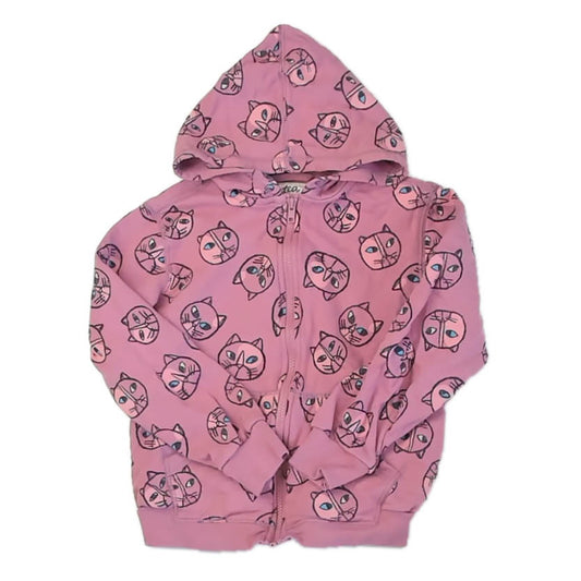 Tea Collection Girls Pink Cats Hoodie Size: 8 Years Pink Cats