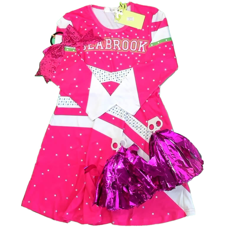 Unknown Brand Girls Pink Cheerleader Costume Size: 6 Years Pink Cheerleader