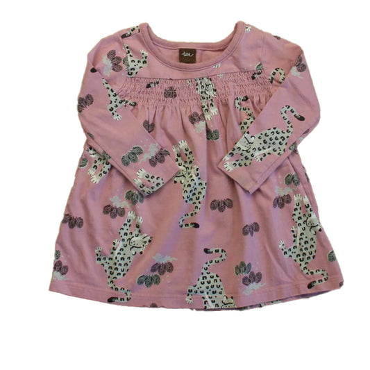 Tea Girls Pink Cheetah Dress Size: 9-12 Months Pink Cheetah