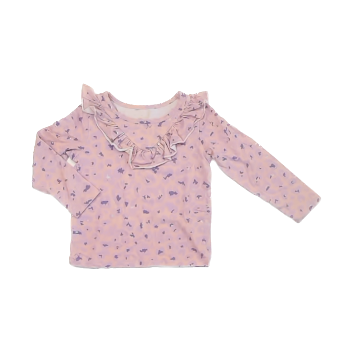 EGG New York Girls Pink | Cheetah Long Sleeve Shirt Size: 3T Pink | Cheetah