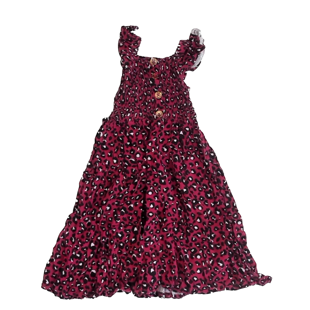 Vince Camuto Girls Pink Cheetah Dress Size: 5T Pink Cheetah