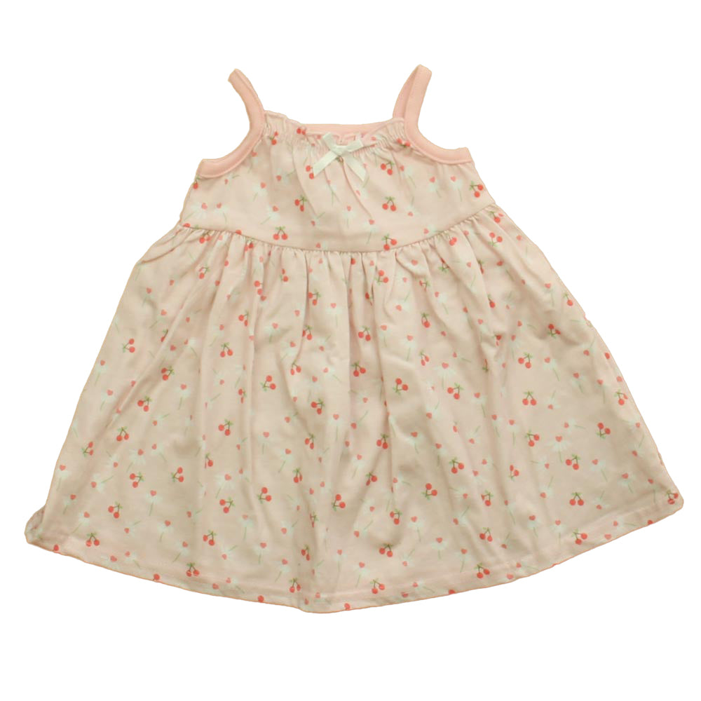Mini Hop Girls Pink Cherries | Strawberries Dress Size: 9 Months