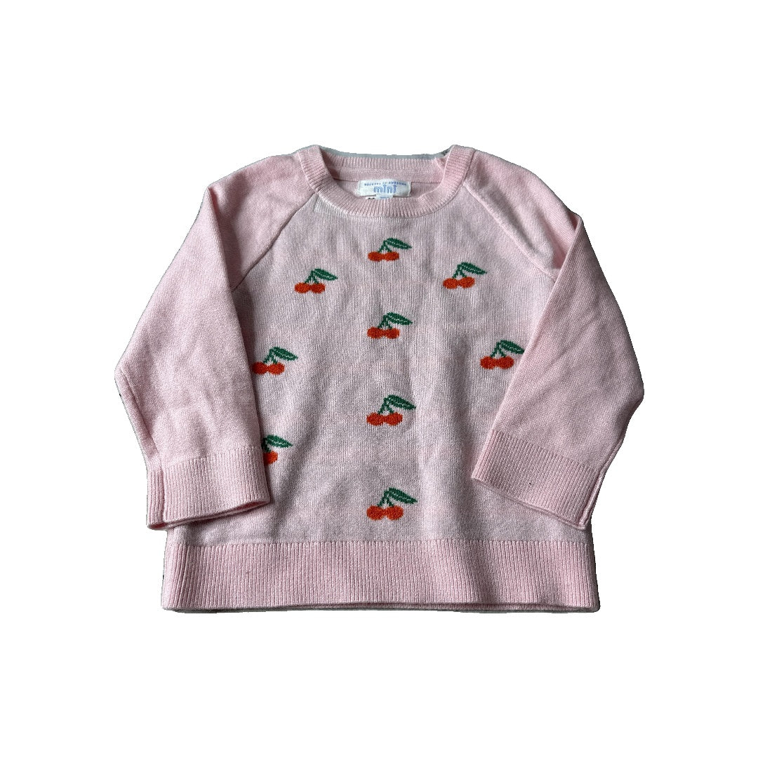 Rockets of Awesome Girls pink | Cherries Sweater Size: 18-24 months pink | Cherries