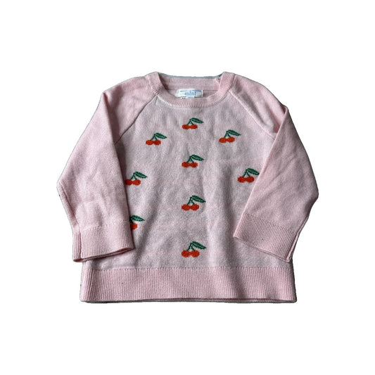 Rockets of Awesome Girls pink | Cherries Sweater Size: 18-24 months pink | Cherries