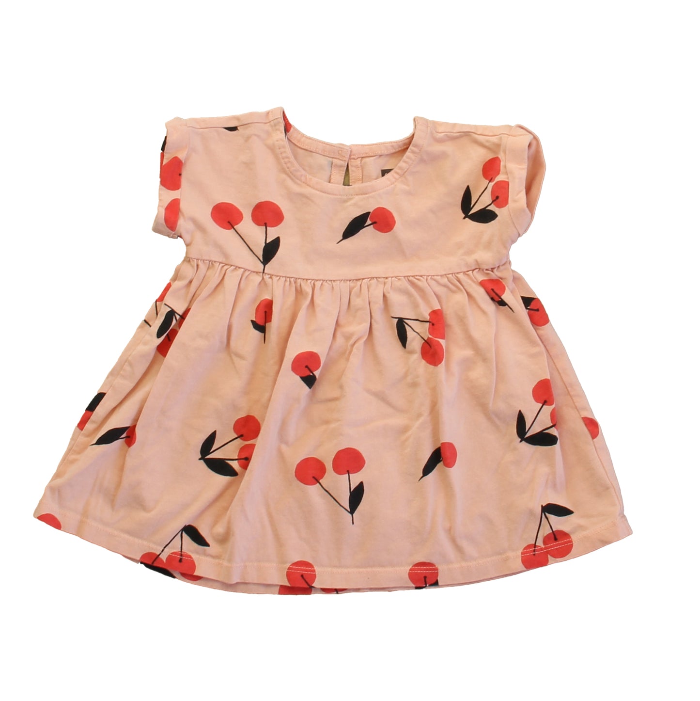 Tea Girls Pink Cherries Dress Size: 12-18 Months