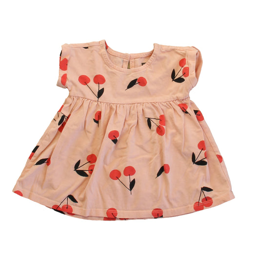 Tea Girls Pink Cherries Dress Size: 12-18 Months Pink Cherries