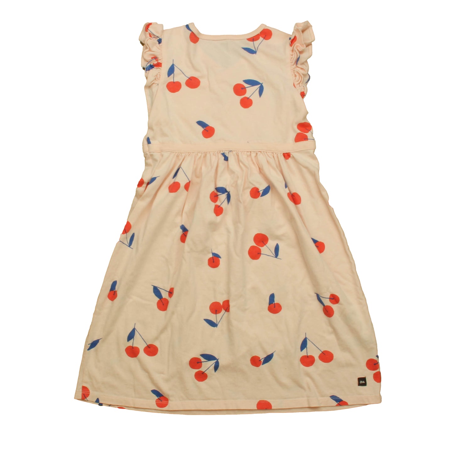 Tea Collection Girls Pink Cherries Dress Size: 7 Years Pink Cherries