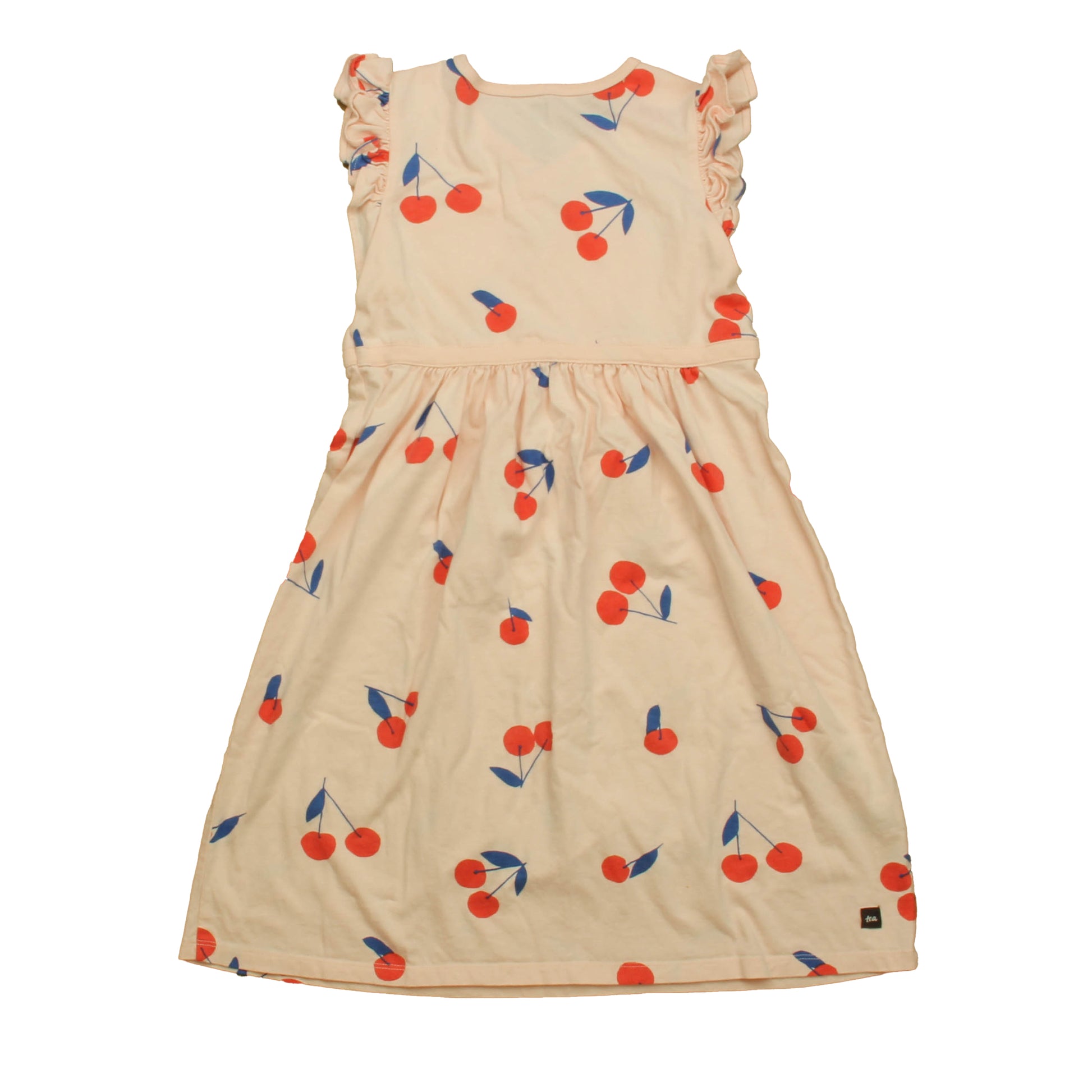 Tea Collection Girls Pink Cherries Dress Size: 7 Years Pink Cherries