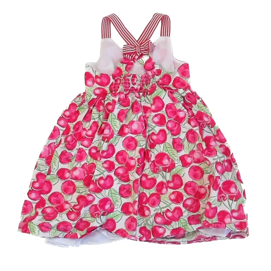Cynthia Rowley Girls Pink | Cherry Dress Size: 6 Years Pink | Cherry