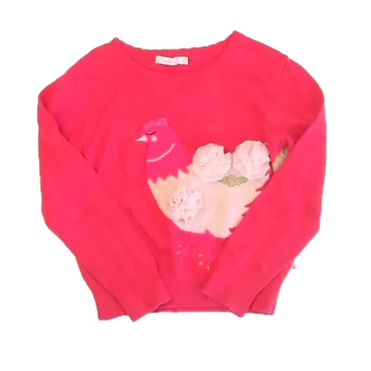 Billieblush Girls Pink Chicken Sweater Size: 4T Pink Chicken