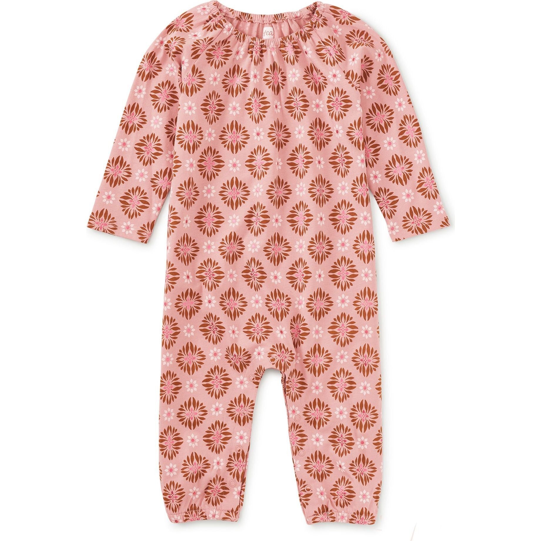 Tea Collection Girls Pink Chrysanthemum Long Sleeve Outfit Size: 6-9 Months Pink Chrysanthemum