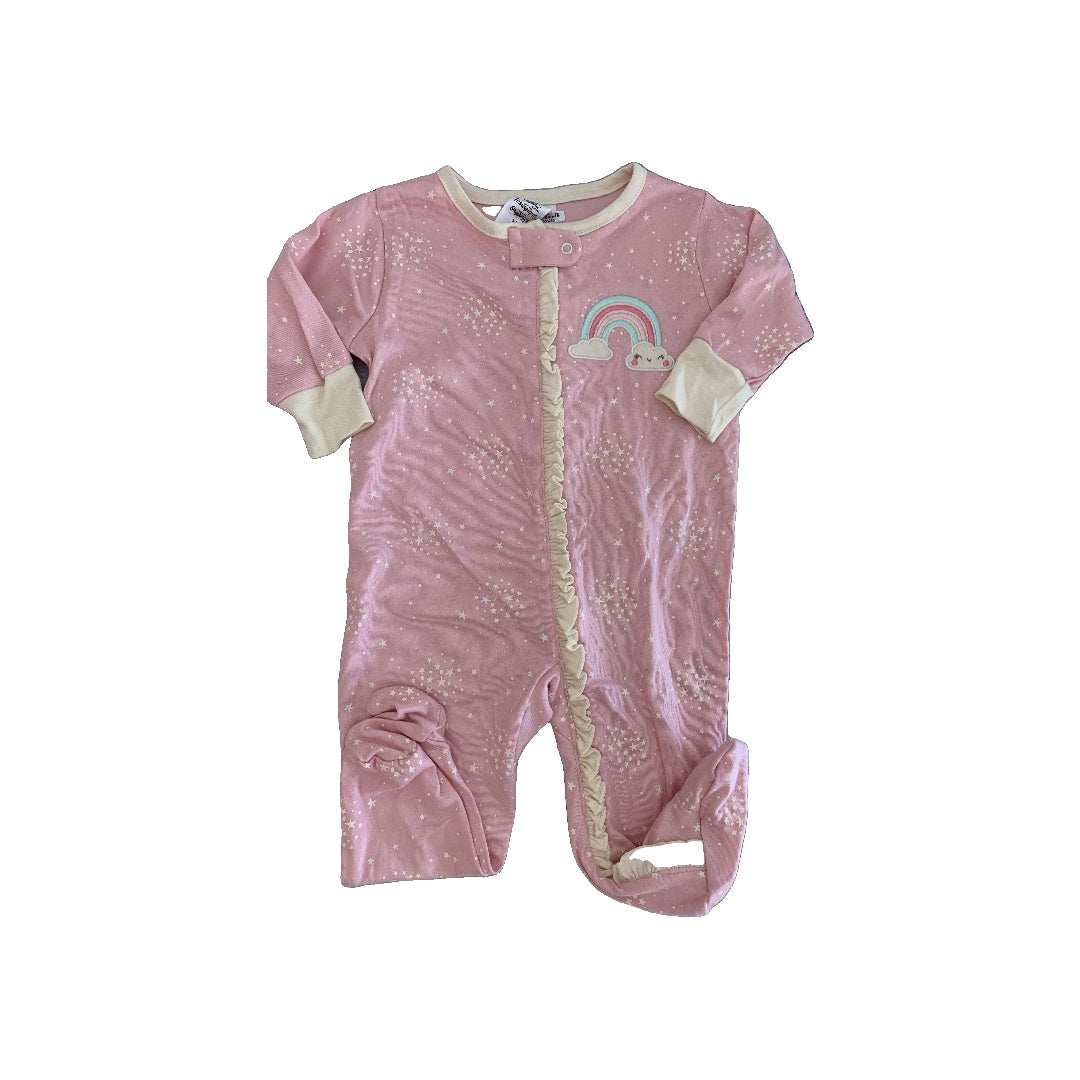 Gerber organic Girls pink | cream | Stars Pajamas Size: 3-6 months pink | cream | Stars