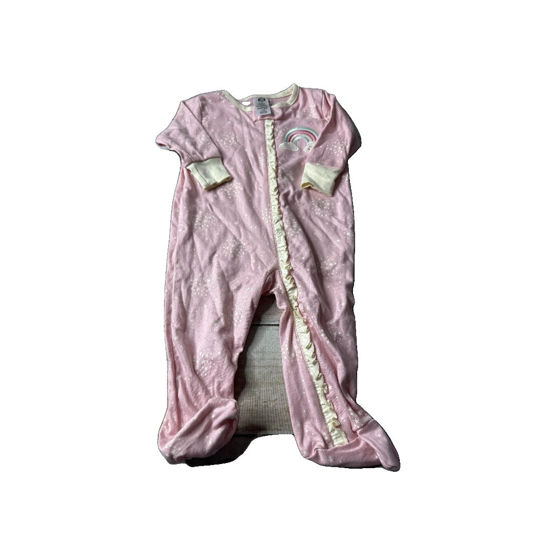 Gerber organic Girls pink | cream | Stars Pajamas Size: 3-6 months pink | cream | Stars