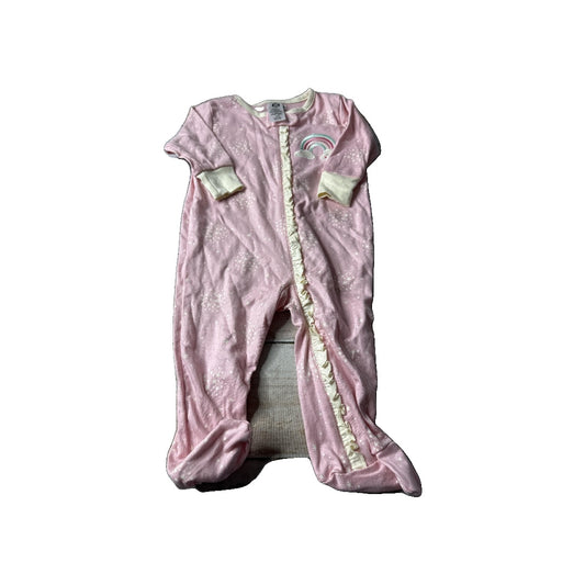 Gerber organic Girls pink | cream | Stars Pajamas Size: 3-6 months pink | cream | Stars
