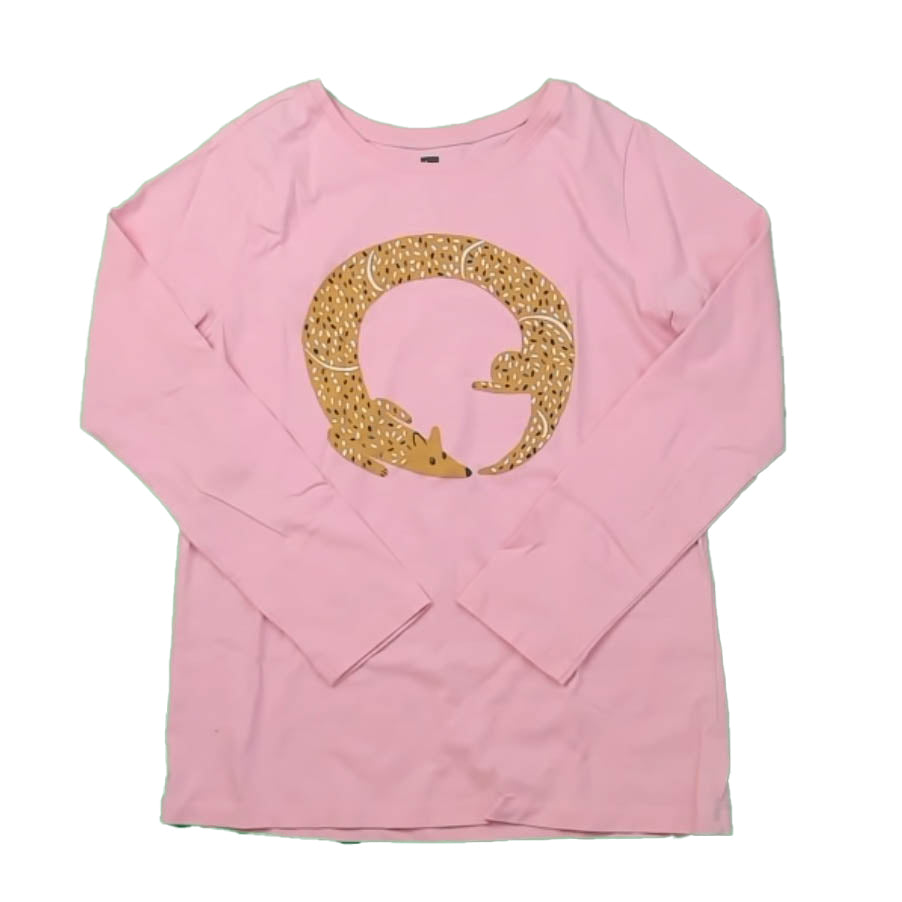 Tea Collection Girls Pink Dog Long Sleeve T-Shirt Size: 12 Years Pink Dog