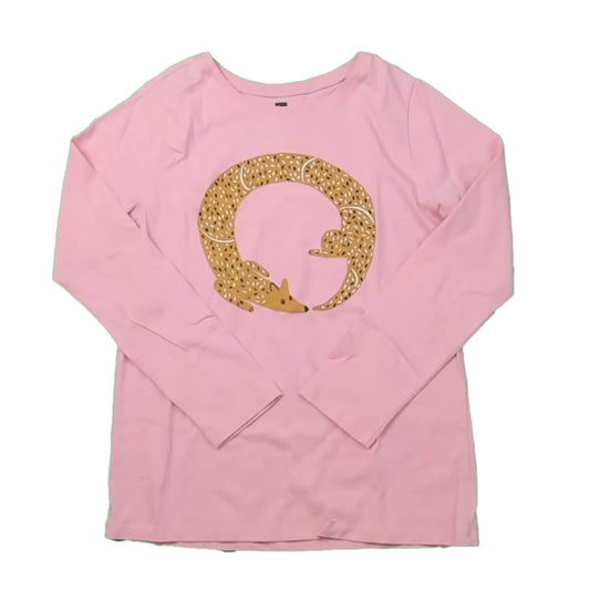 Tea Collection Girls Pink Dog Long Sleeve T-Shirt Size: 12 Years Pink Dog
