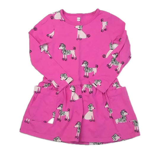 Tea Collection Girls Pink Dogs Dress Size: 4T Pink Dogs