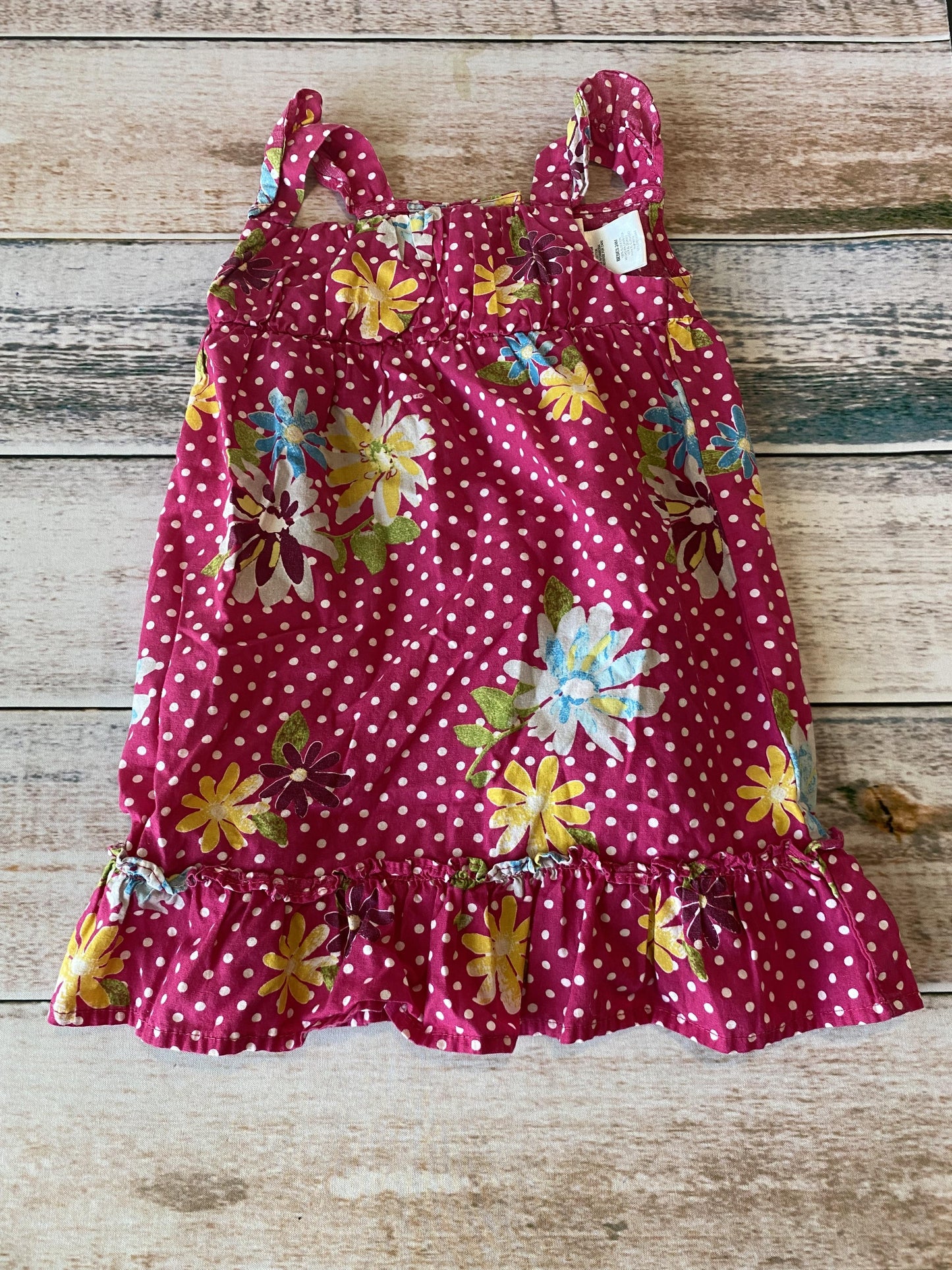 Jenny & Me Girls pink | Dots | Flowers Dress Size: 24 months pink | Dots | Flowers