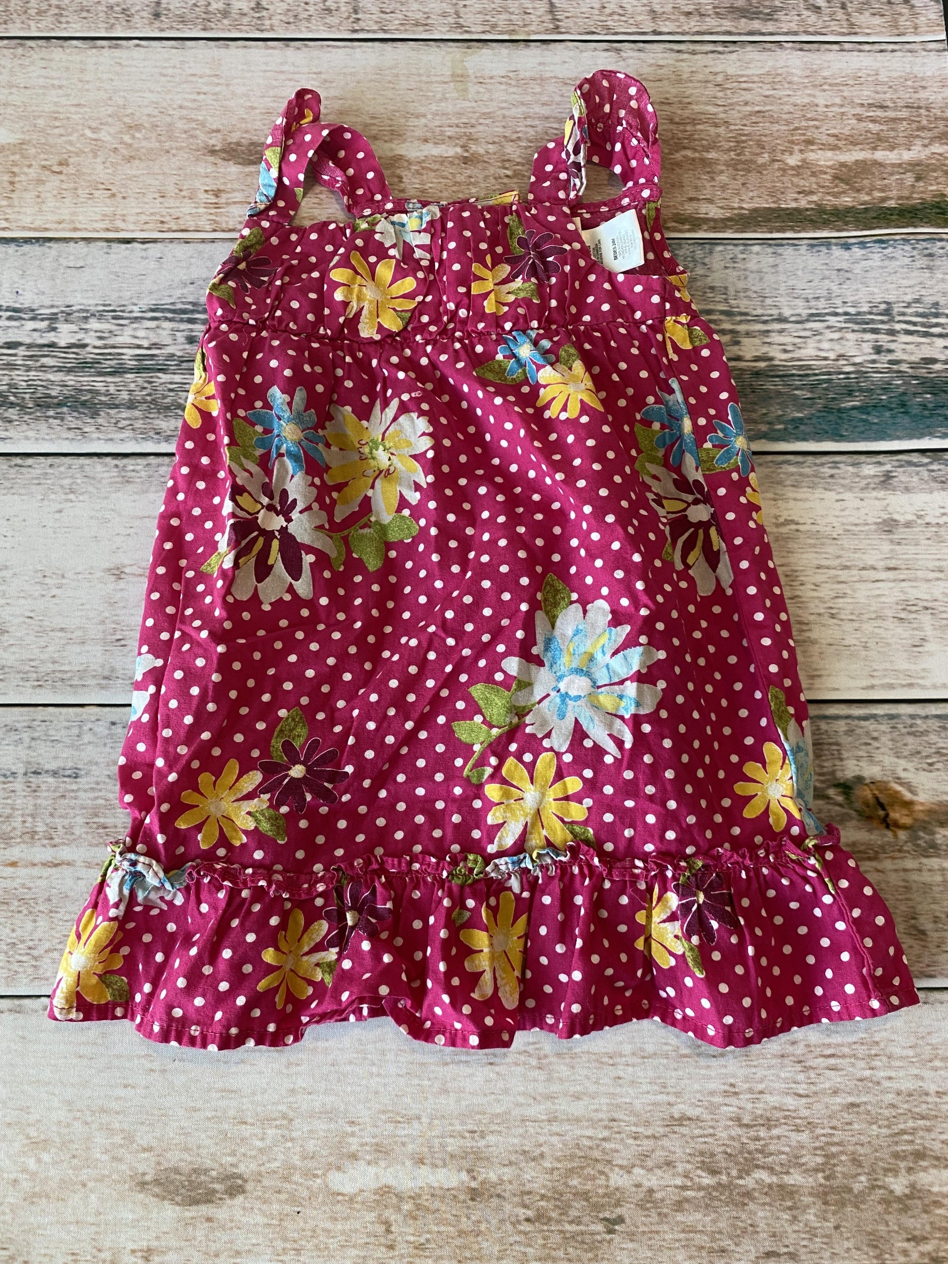 Jenny & Me Girls pink | Dots | Flowers Dress Size: 24 months pink | Dots | Flowers