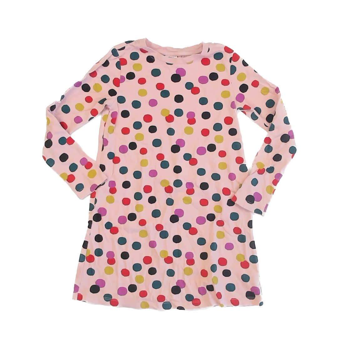 Hanna Andersson Girls Pink Dots Dress Size: 8 Years Pink Dots