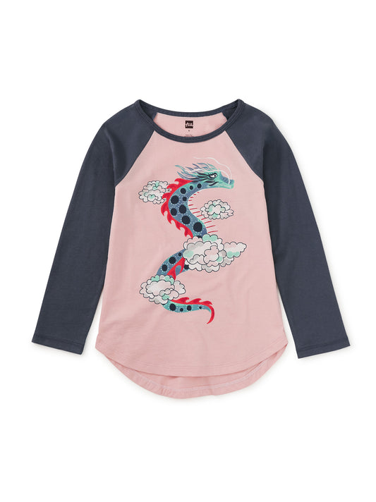 Tea Collection Girls Pink Dragon Long Sleeve T-Shirt Size: 5T Pink Dragon