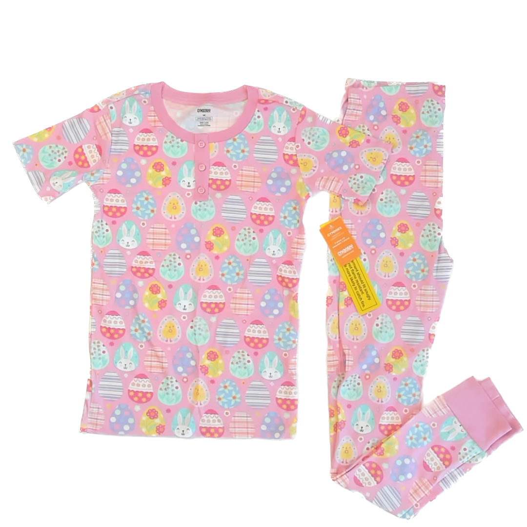 Gymboree Girls Pink Easter Egg 2-piece Pajamas Size: 14 Years Pink Easter Egg