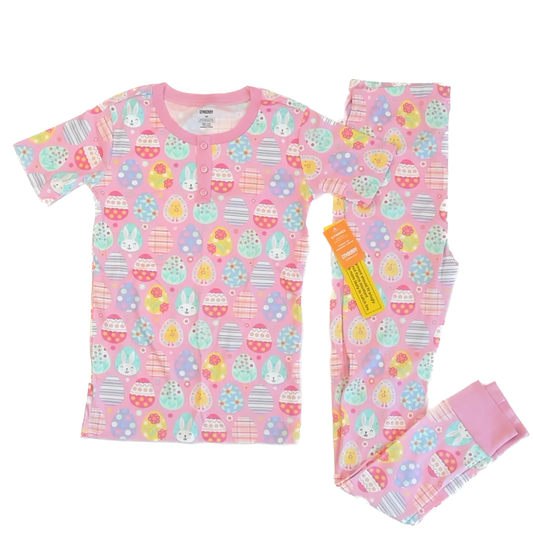 Gymboree Girls Pink Easter Egg 2-piece Pajamas Size: 14 Years Pink Easter Egg