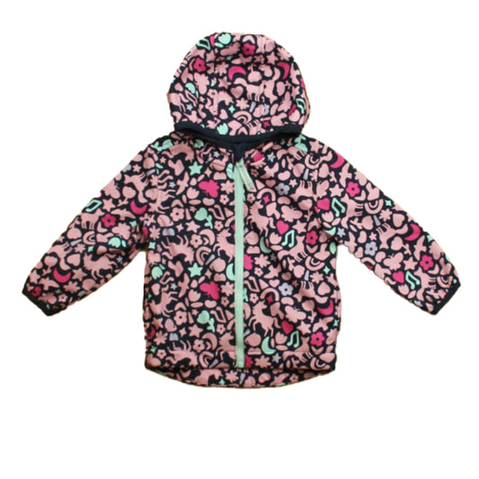 Cat & Jack Girls Pink Emoji Jacket Size: 18 Months