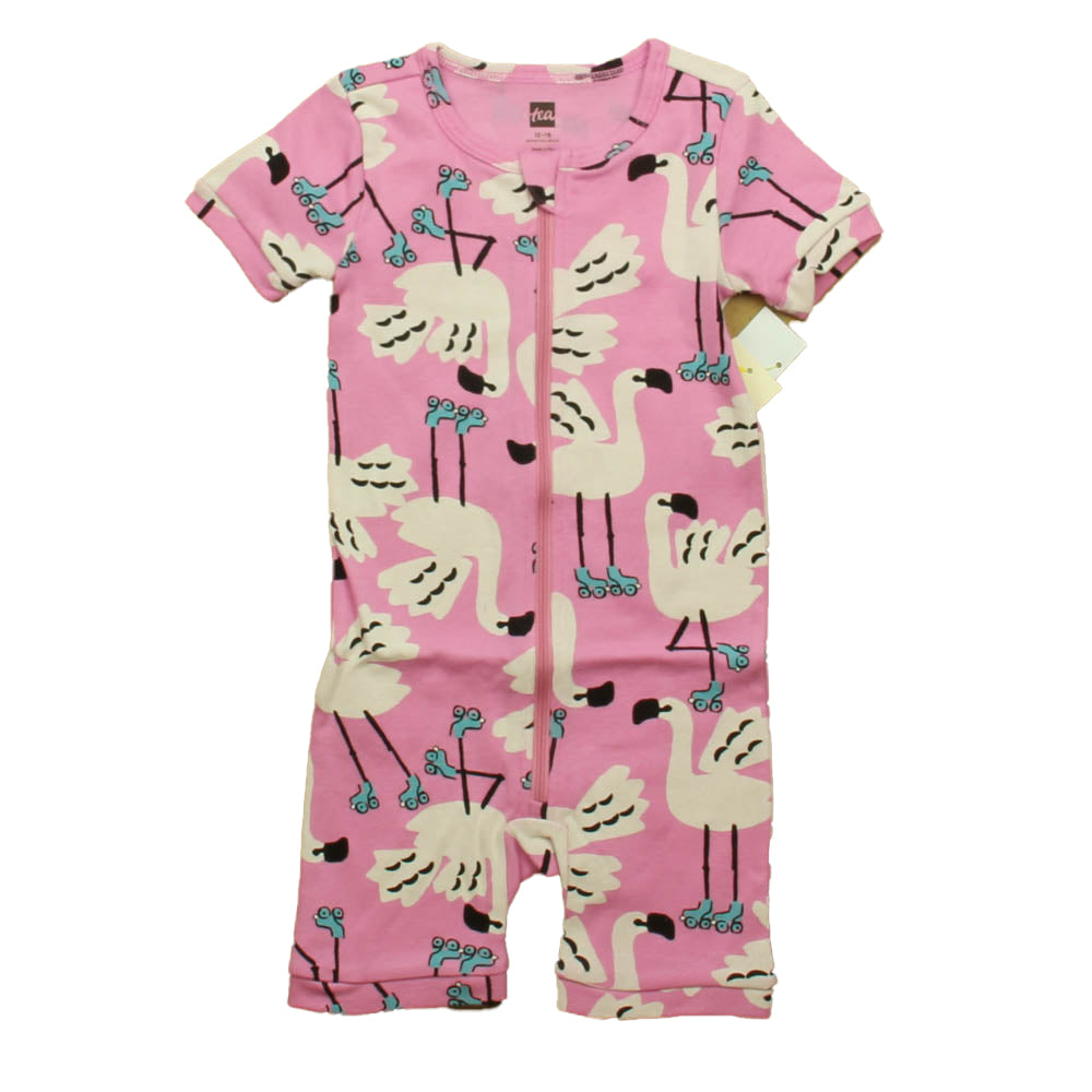 Tea Girls Pink Flamingo 1-piece Non-footed Pajamas Size: 12-18 Months Pink Flamingo